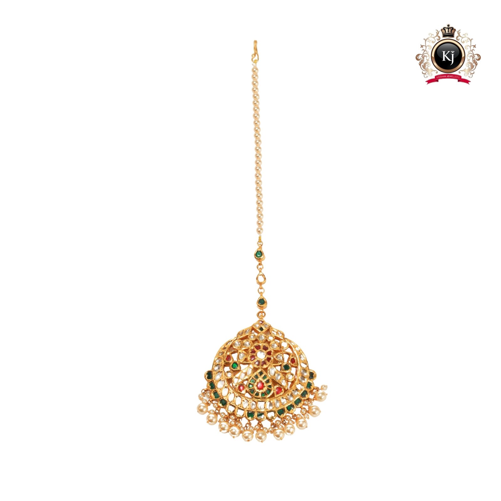 Noor Jahan Tikka – 22K Gold Mughal Bridal Adornment