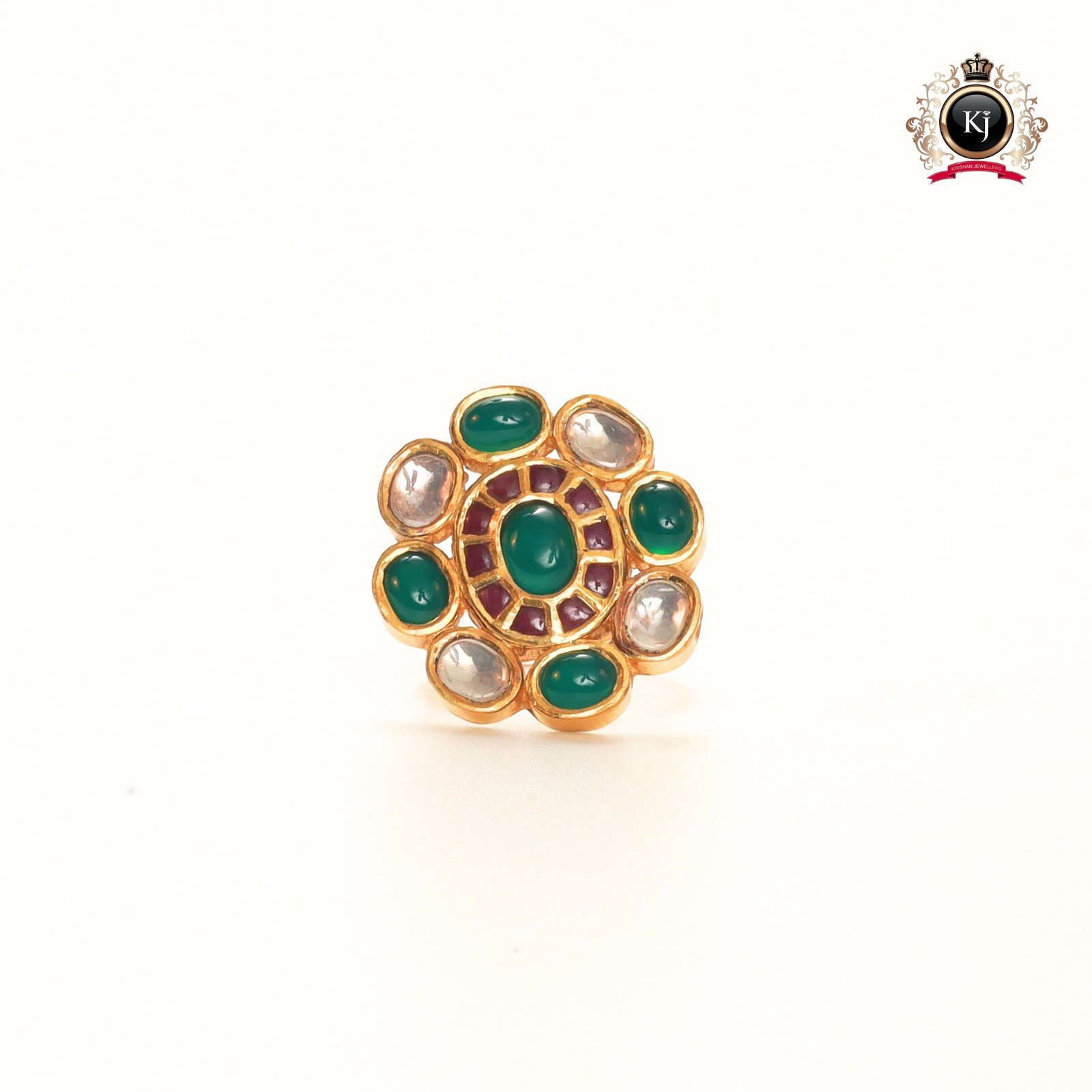 Gulzar Ring – 22K Gold Kundan Heritage Ring