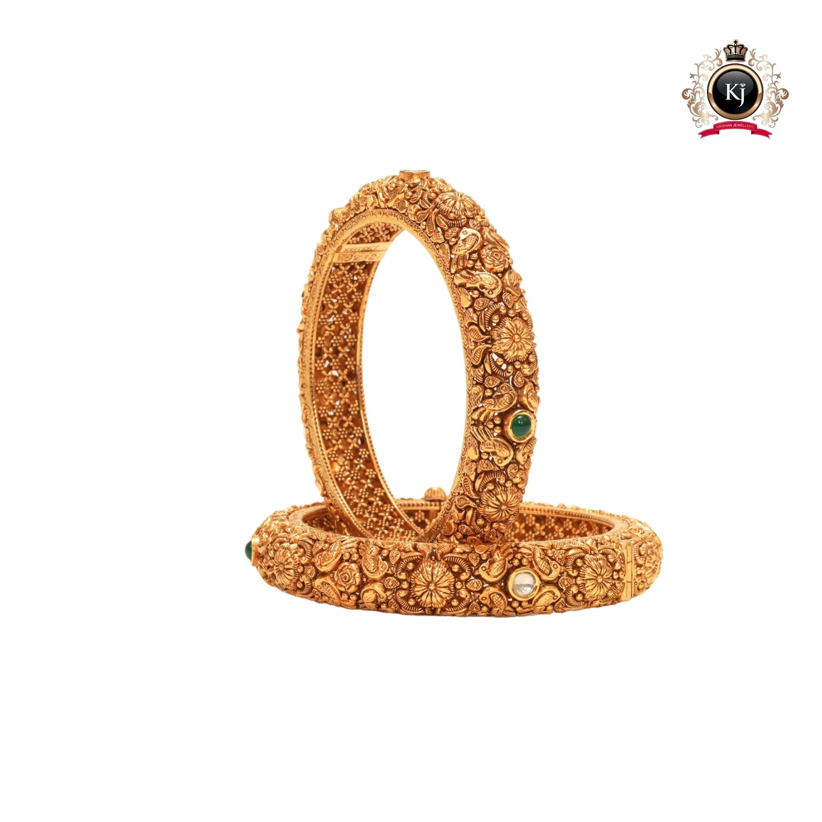 Rajvilas Kada – 22K Gold Kada Pair