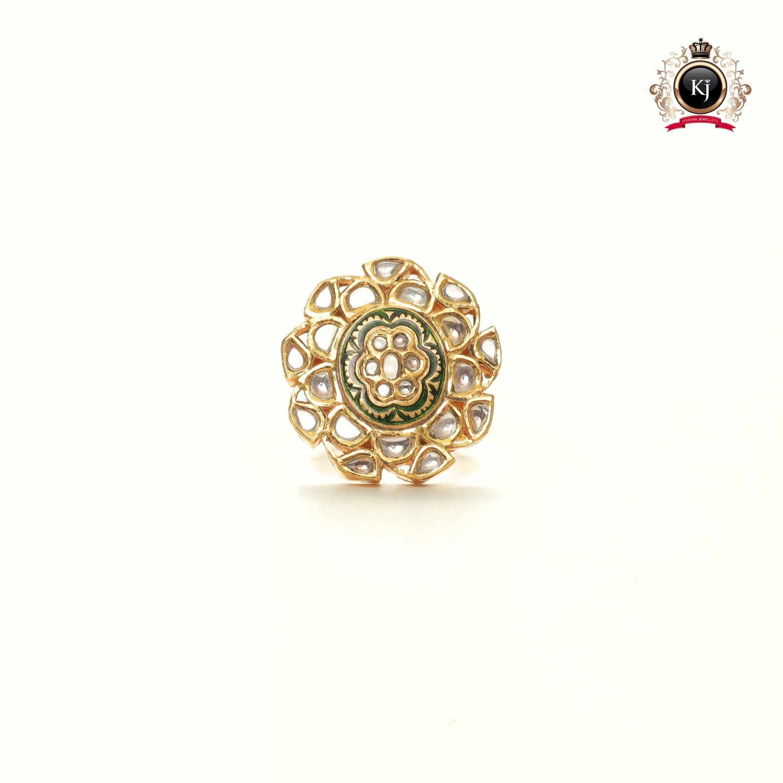 Gulnar Ring – 22K Gold Kundan Ring