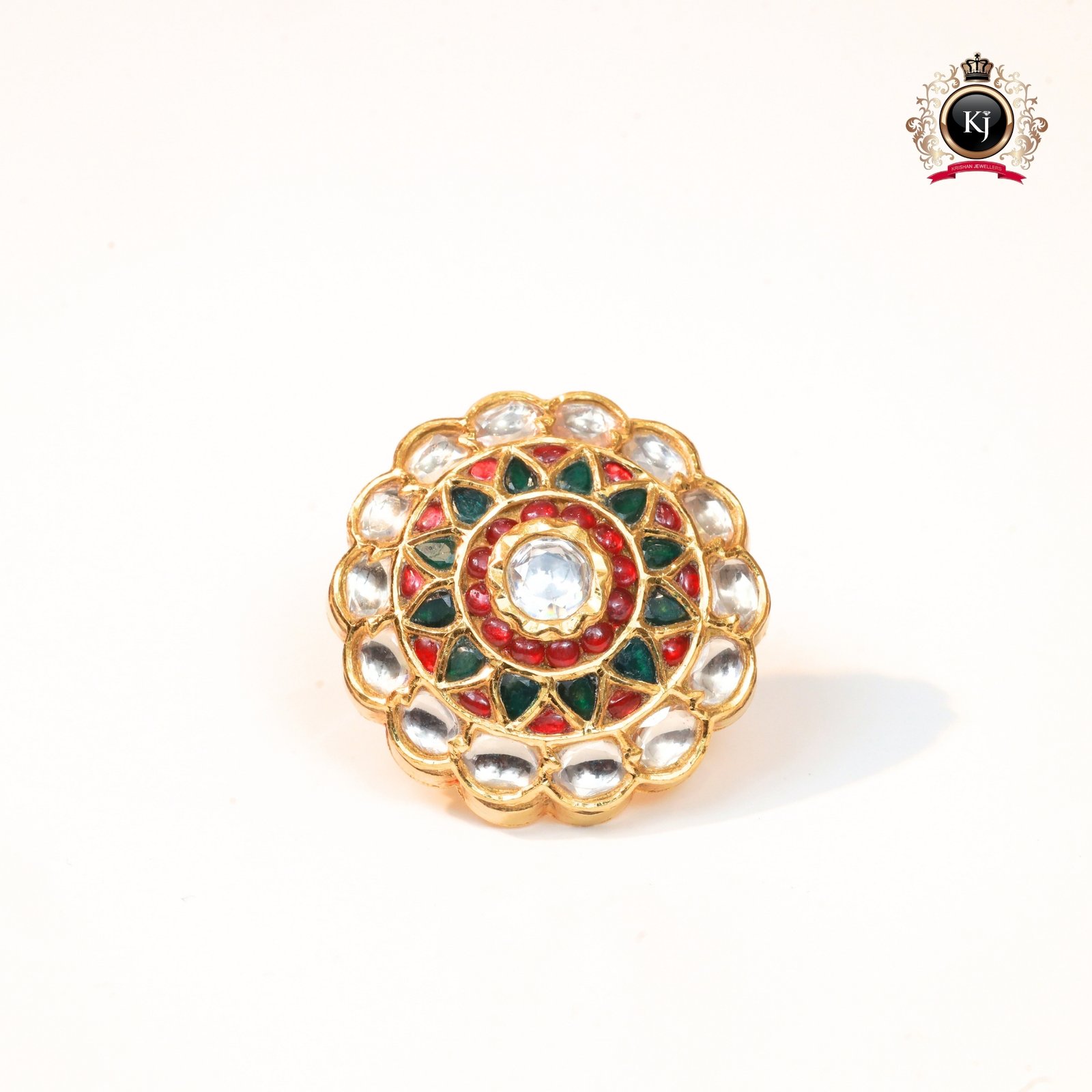 Rajkamal Ring β 22K Gold Kundan Ring