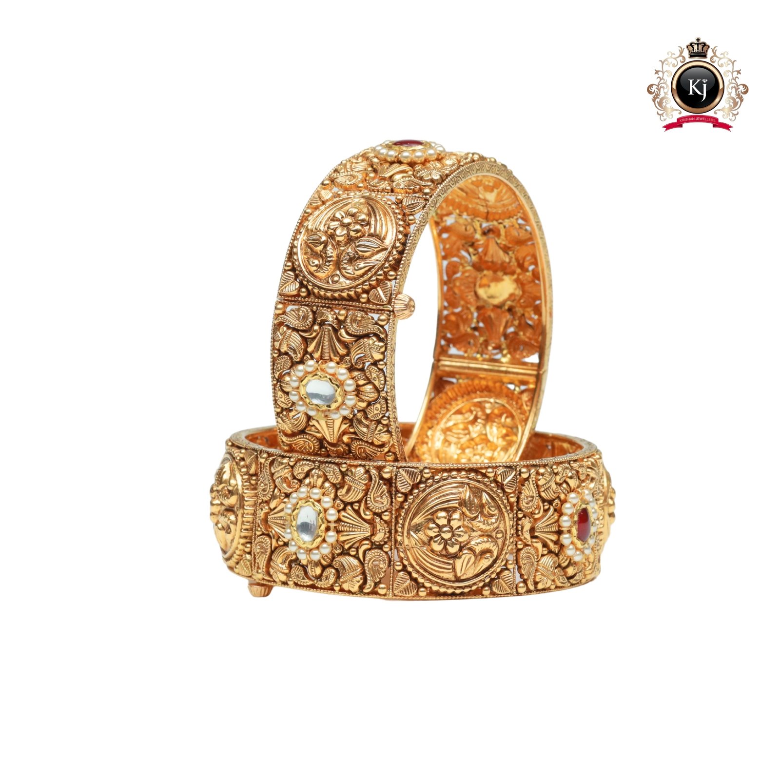 Rajsi Kada – 22K Gold Kada Pair