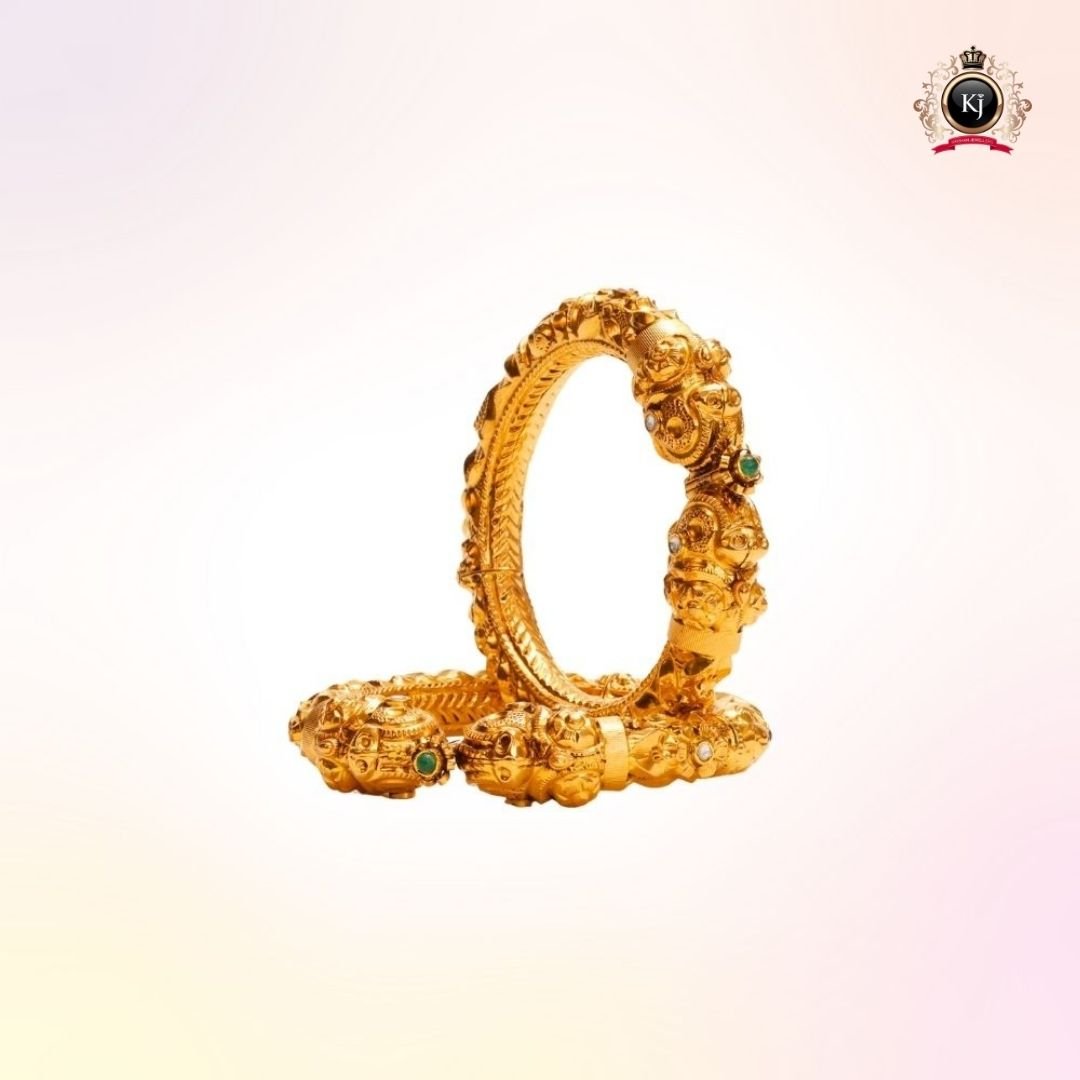 Padmavati Kangan – 22K Gold Temple Heritage Bangles