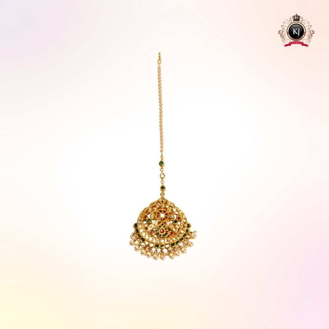 Noor Jahan Tikka – 22K Gold Mughal Bridal Adornment