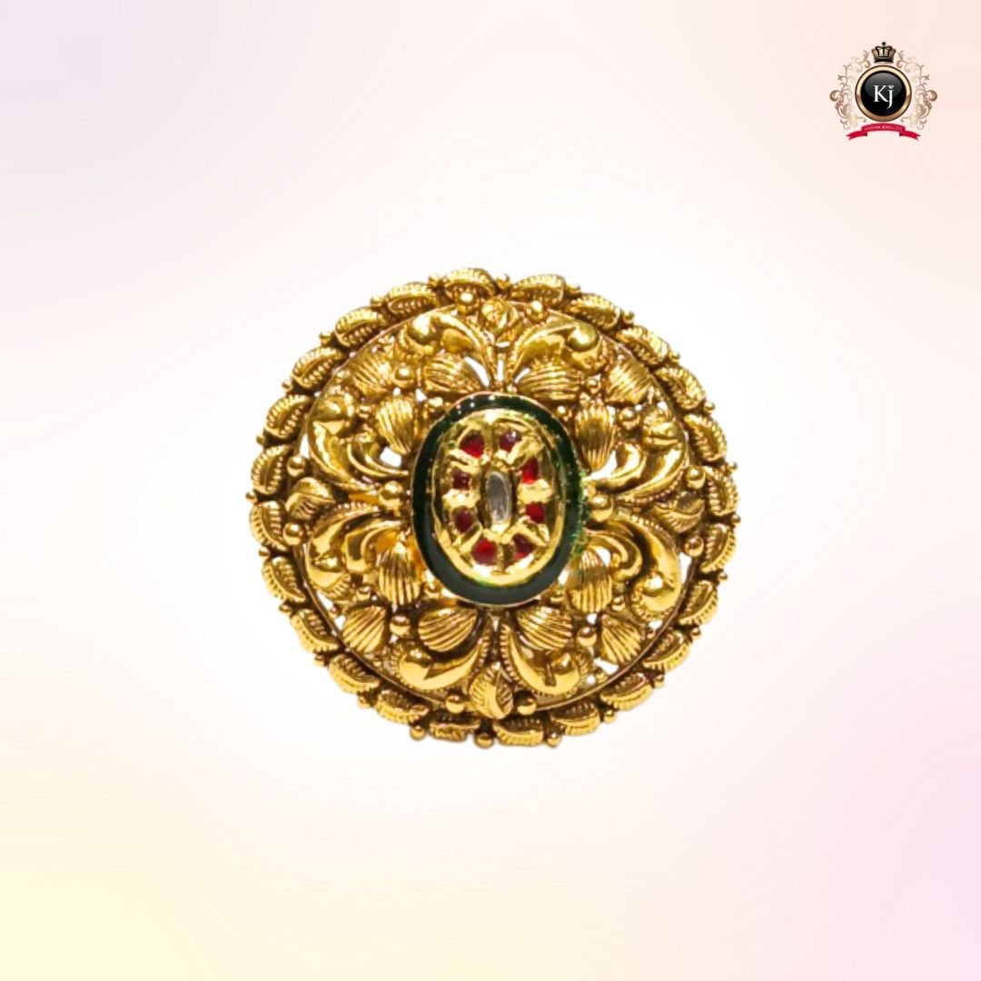 Rajvanshi – 22K Gold Meenakari Heritage Ring