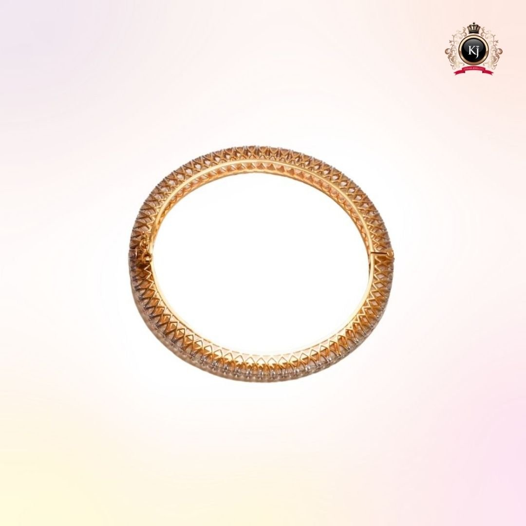 Crown Line Kada – Diamond Heritage Bangle